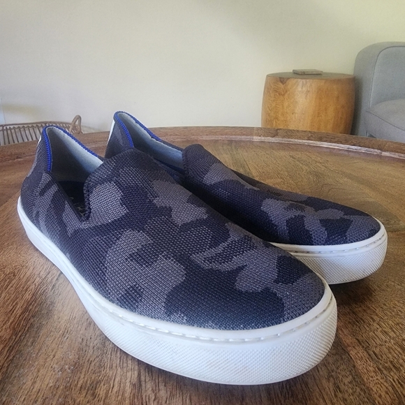 Rothy's The Original Slip On Sneaker Grey Camo Textile Comfort Shoes Women’s 8 - Picture 8 of 13